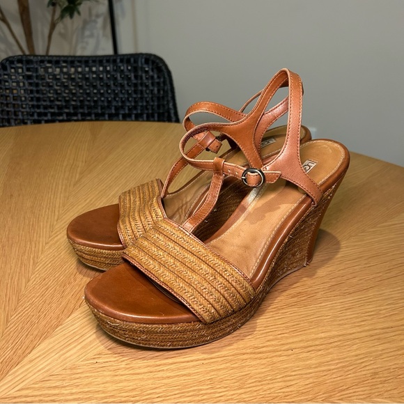 UGG Brown Espadrilles Sandals - Picture 1 of 6